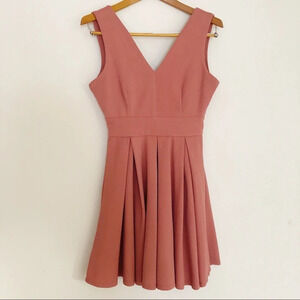 Haute Monde | Pleated Nude Sleeveless Dress